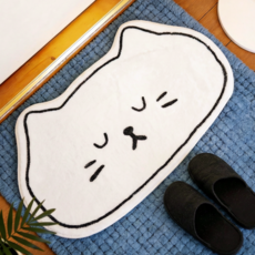 이끌리움 뽀송 고양이 미니러그 발매트 카페트 침실 욕실 주방 미끄럼방지, 쿨쿨냥이