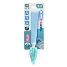 芙詩雅烘焙坊 矽膠杯刷 瓶蓋刷 奶嘴刷，奶瓶刷 隙縫刷 洗杯刷 矽膠清潔刷 瓶刷 杯刷 旋轉杯刷 直柄杯刷, 1個, 矽膠瓶蓋刷