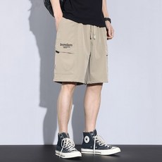 夏季男款五分褲 冰絲涼感運動休閒街頭百搭短褲