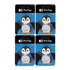 ProTap 버튼셀 리튬 코인건전지 CR2016, 4개, 1개입