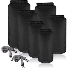 샤피 방수 드라이백 6개 세트, 검은색