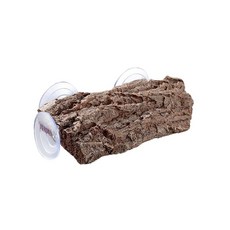 造景岩石浮台-黃蠟石款 爬蟲箱造景 烏龜曬台 蜥蜴棲息地 安全無毒材質 吸盤固定, 樹皮款, 1個