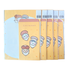 먼작귀 치이카와 편지지세트 5p, 5개, 옐로우