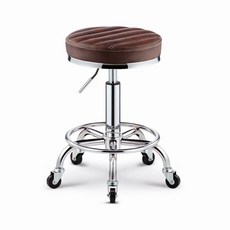 스텐 스툴 의자 인테리어 진료 미용실 이동식 발톱 철 간이 블랙 단일, AA. 고리가있는 갈색 선 휠