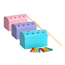 3살 4살 유아 아기 색구별 인지능력 자석 애벌레잡기 안전한 사고력