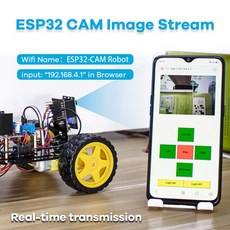 Arduino 프로젝트를 위한 LAFVIN 로봇 자동차 키트 재미와 교육 학습 ESP32 CAM을 갖춘 완전