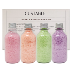 커스터블 버블파우더 거품 입욕제 버라이어티 키트, 1개, 400ml