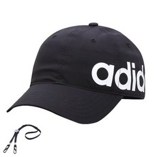 adidas 愛迪達 Logo側邊棒球帽+PG掛繩