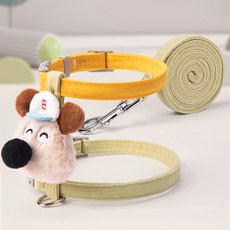 新款貓咪牽引繩防掙脫卡通工字型胸揹帶貓繩外出專用貓鏈寵物用品, 1個, 綠色