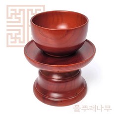 DW 옻칠나무 술잔과 받침대 (제기 제사 퇴주잔, 술잔세트(1벌)