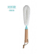 醒酒器清潔刷可任意彎曲分酒器高腳杯玻璃杯高腳杯刷海綿刷, 1個, 對摺清新綠