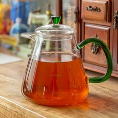로젤 직화 내열 유리 티포트 그린 주전자 차우림기 ths+76360GF, 본상품선택, 1L