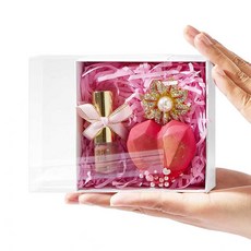 4X4X2인치 화이트 베이커리 선물 상자 50팩 쿠키 도넛에 적합 홀리데이 마카롱 트러플, 12