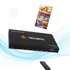 J-Tech Digital HDMI 선택기 셀렉터 멀티뷰어 쿼드 4x1 심리스 스위치 1080p LI