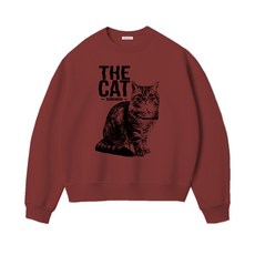 리브레너 더캣 오버핏 스웻셔츠 버건디