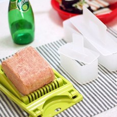 도블레 스팸 김밥 만들기 슬라이서 + 김밥틀 소 + 대, 아이보리+소틀+대틀, 상세설명 참조