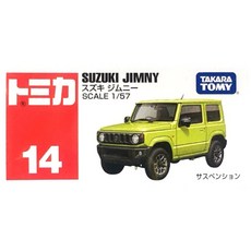 TOMICA 多美 No.14 SUZUKI 鈴木 JIMNY 吉普車 紅白盒, 1個