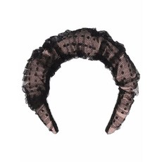 레드(V) 폴카 도트 튤 헤어밴드