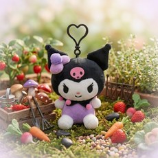쿠로미 가든 가방고리 산리오 인형 키링 13cm