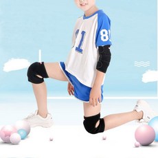 주니어 무릎보호대 2P 어린이 보호대 스펀지재질 논슬립 메쉬 축구용 야외활동용, 핑크