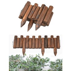 부식방지 탄화플라스틱 화단경계목 카바이드 방부목 마당, 중간, 지름 5 동일 높이 10 길이 90cm