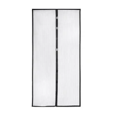 마그네틱 스크린 도어 모기장 파리 곤충 메쉬 자동 폐쇄 문짝 커튼 커튼 80 cm 90 100 110 120 140cm, Black