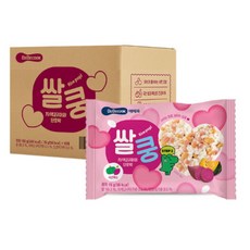 베베쿡 쌀쿵 쌀과자, 자색고구마 + 단호박 혼합맛, 15g, 3박스