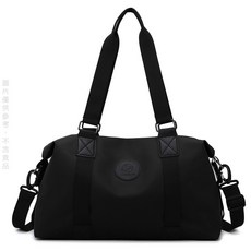 賣場優選 限時購 旅行包短途出差輕便手提包手提大容量單肩包行李收納袋運動健身防水包新款手提包時尚潮流PN7D, 黑色(乾濕分離+防潑水), 1個