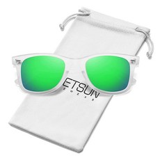 MEETSUN 편광 선글라스 여성용 남성용 클래식 레트로 스퀘어 프레임 드라이빙 트렌디 선글라스 자외선 차단 A1 거북이 프레임 / 그레이 렌즈 표준