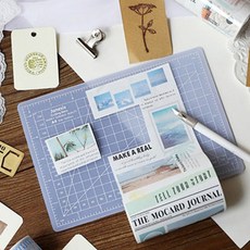 책상 칼자국 방지 두툼한 미니 커팅매트 재단매트, 6x6cm