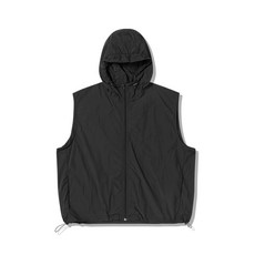 SIGNATURE 나일론 후드 베스트 블랙