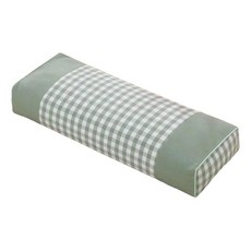 格紋造型枕頭 舒適透氣 支撐頸椎 輕巧易攜帶, 綠色