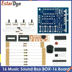 Arduino 호환 전자 16음악 키트 연습 DIY 납땜 보드 BOX-16 사운드박스, 기본, 단일, 상세설명참조