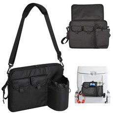 Tewloss 비행기 시트백 오거나이저 비행기 포켓 오거나이저 - 조절 가능한 스트랩 | 다용도 디자인 비행 시트 보관 태블릿 휴대폰 물병에 적합 | 통근용 가방 여행, Tewloss 비행기 시트백 오거나이저, 비행기 포켓