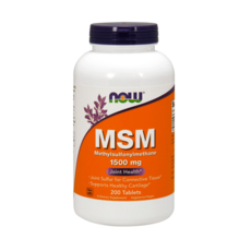 NOW Foods MSM素食補充錠 1500mg, 200顆, 1罐
