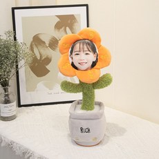 DIY 춤추는 크리스마스 커스텀 인형 나무에 매달린 동물 피규어 선물 생일 얼굴 사진, 1개