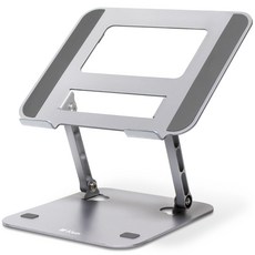 크윈 높이조절 접이식 쿨링홈 노트북 태블릿 스탠드 거치대, 실버, 1개