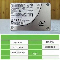 마이크론 SSD 데스크탑용 노트북, 1TB, Intel S4510 960G, 1GB