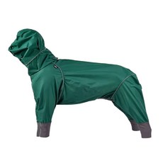 艾爾發寵物 BlackDoggy 寵物戶外防風防潑水衝鋒雨衣，三色多尺寸寵物風衣, 綠色,5XS, 1個