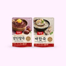 양반 밤단팥죽 420g x 5개 + 양반 백합죽 420g x 5개, 양반 밤단팥죽 420g x 5개 + 양반 백합죽 420