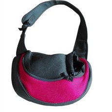 寵物前背袋 寵物外出包 寵物背袋 狗狗外出包 寵物貓包 狗狗揹包 貓雙肩包 泰迪比熊外出旅遊狗包 便攜透氣胸前揹包, 斜挎包玫紅,小號（適合1-6斤內）, 1個