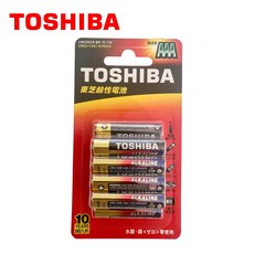 TOSHIBA東芝鹼性電池 3號電池 4號電池 AA AAA 1.5V (2入/6入/10入)卡裝, 1個, ４號（ＡＡＡ）－１０入