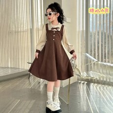 賣場新品長袖洋裝女童洋裝女大童連衣裙春秋2025新款120-170碼兒童學院風裙子女孩洋氣公主裙中大童秋裝