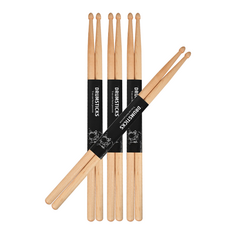 루폭트 가벼운 연습용 메이플 드럼스틱, 4세트, 원목
