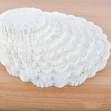 도일리페이퍼원형(11.4cm)100매 생일 냅킨 테이블장식 접시 파티, 상세페이지 참조, 1개