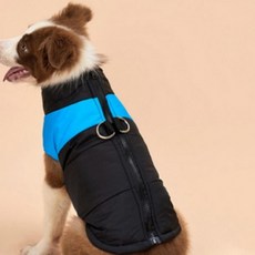 겨울옷 반려동물겨울옷 대형견 조끼 패션 강아지 패딩 하네스 대형견옷, 1개, XL/그린