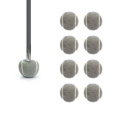 KI 에코비 얇은다리 미니 테니스공 의자발커버 8P, 그레이