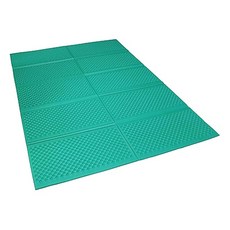 샌드리 접이식 쿠션 매트 그린 약 200×140×후 0.8 cm, 1개, 상세페이지 참조