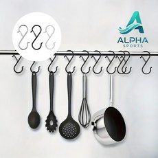 알파 S후크 다이아몬드 걸이형 안전버클 고강도, 16개, 블랙