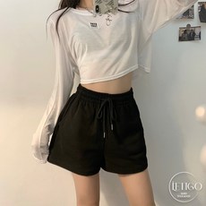 레티고 꾸안꾸 데일리 루즈핏 밴딩 트레이닝 숏팬츠